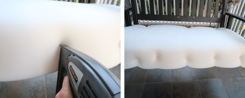 Stapling Foam to Porch Swing Seat