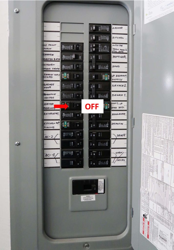 Turn Off the Room Switch at the Circuit Breaker