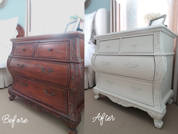 Nightstands Painted Before and After_Porch Daydreamer