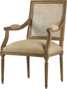 Louis Cane Rectangle Chair