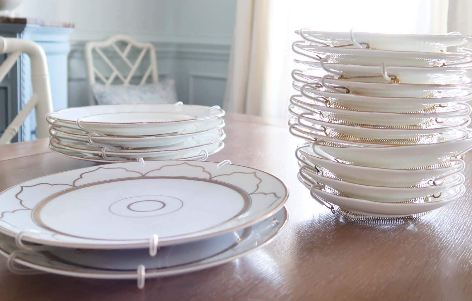 Plates with Hangers Stacked