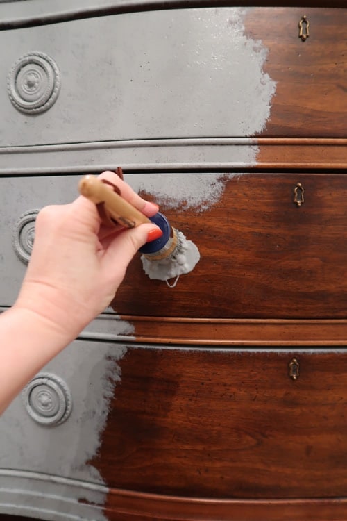 painting varnished furniture with chalk paint