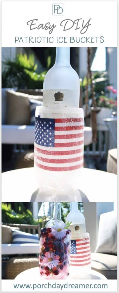 Easy DIY Ice Bucket for the Summer and 4th of July