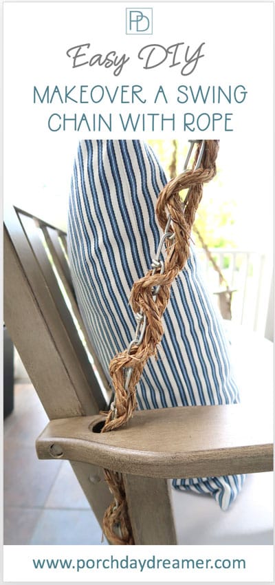 How-to Wrap a Porch Swing Chain with Rope