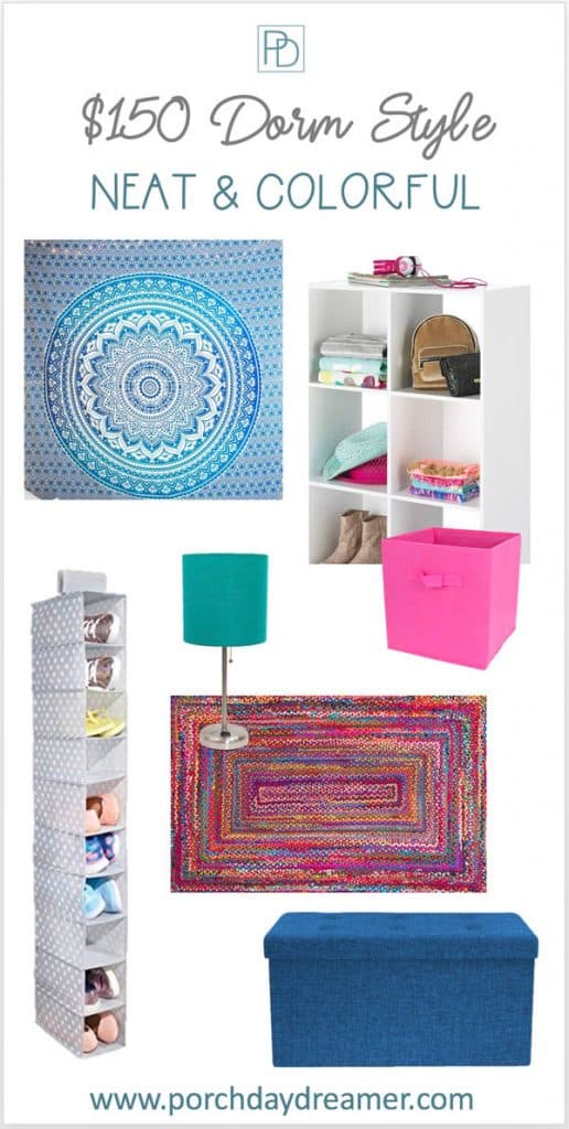 Neat-&-Colorful-Dorm-Room-Under-$150