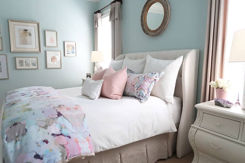 New Blush and Gray Master Bedroom for Fall | Porch Daydreamer
