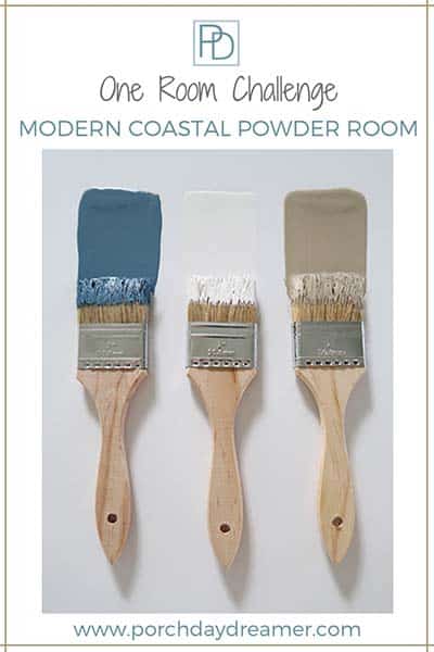 Modern Coastal Powder Room One Room Challenge Week 4_Paint