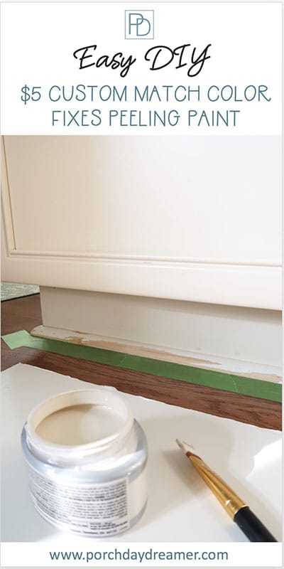 Kitchen Cabinets Chipped Or Baseboards Ling Here S What To Do Porch Daydreamer - How To Touch Up Paint Kitchen Cabinets