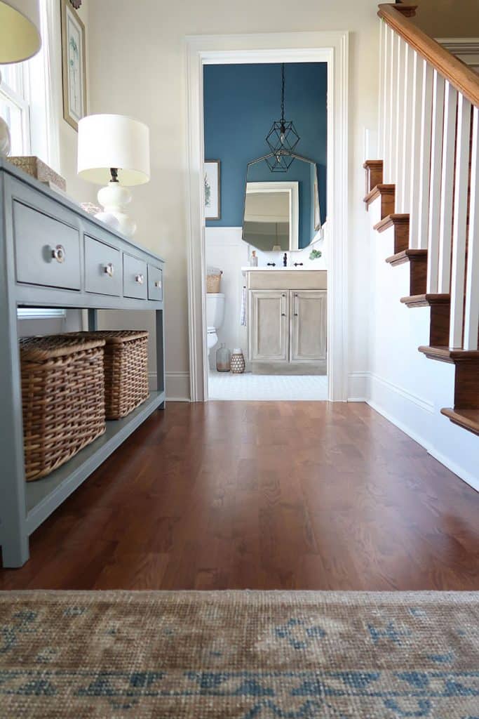 Modern Coastal Powder Room: REVEAL | Porch Daydreamer
