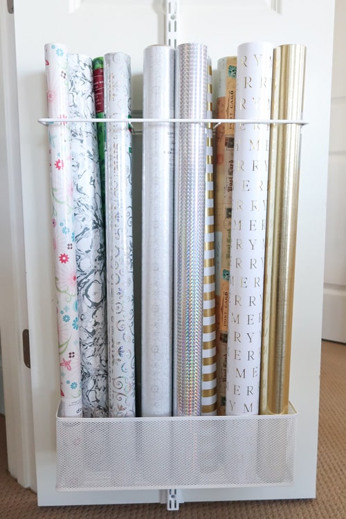 Create a Gift Wrap Station and Home Decor Storage - Porch Daydreamer