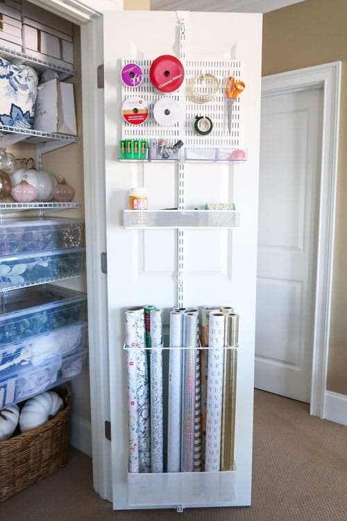 The Holiday Aisle® Over-the-Door Paper Organizer Gift Wrap Storage