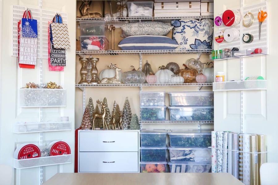 Storage Ideas and a Gift Wrapping Station - Clean and Scentsible