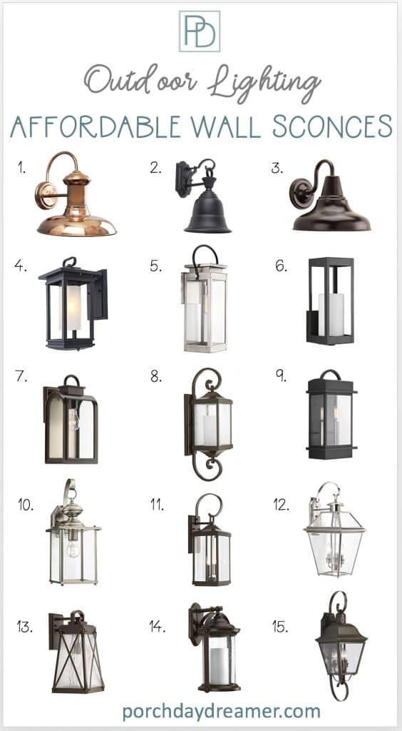 Outdoor Wall Sconces Affordable Exterior Lighting