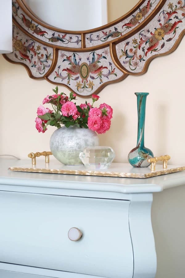 dresser-painted-valspar-cabinet-enamel-marble-tray-flowers
