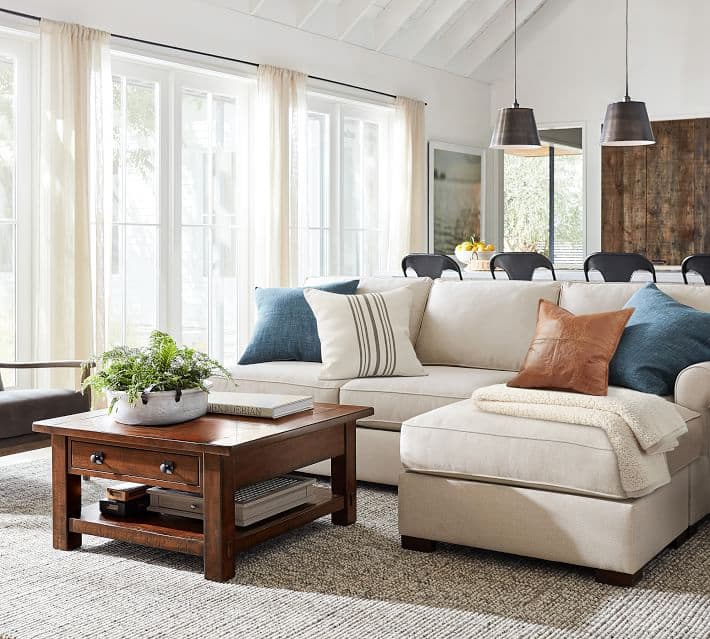 Coffee Tables Choose The Right Size, What Shape Coffee Table Works Best With A Sectional