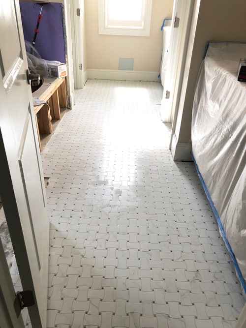 moasic-floor-tile-grouted-master-bathroom