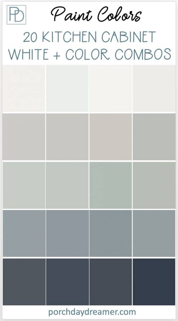 Kitchen Cabinet Paint Color Combinations Mixing White with Classic Paint Colors