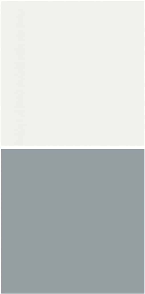Valspar Blue Twilight and Swiss Coffee Kitchen Cabinet Color Combo