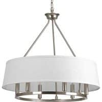 Progress Lighting P4618-09 Traditional/Formal 6-60W Cand Chandelier, 97" x 24" x 22.375", Brushed Nickel