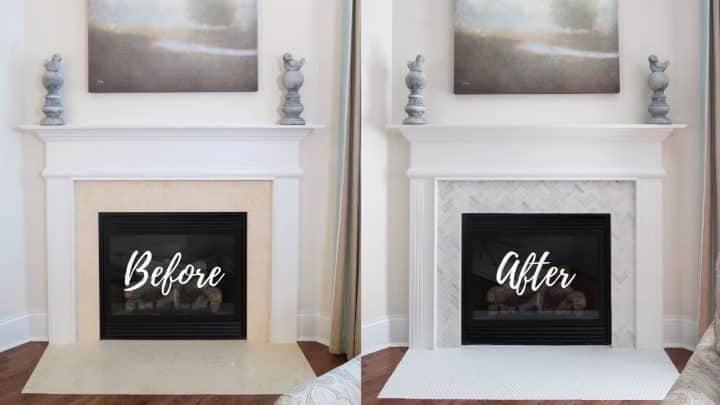 How To Tile Over A Marble Fireplace, What Type Of Tile Is Best For Fireplace Surround