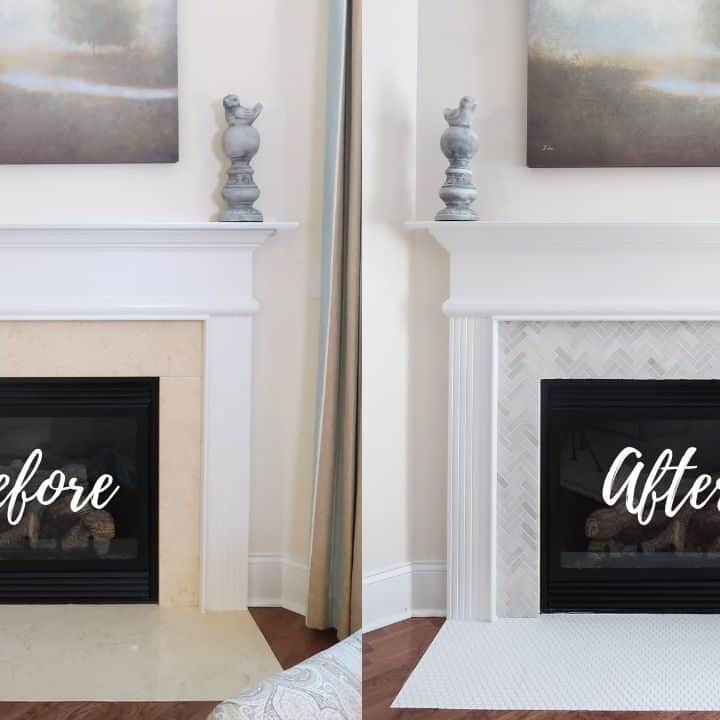 Tile Over A Marble Fireplace Surround, How To Clean A Marble Fireplace Surround
