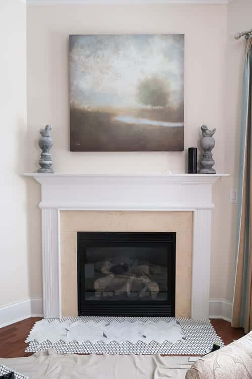 Tile Over A Marble Fireplace Surround, Can Any Tile Be Used On A Fireplace