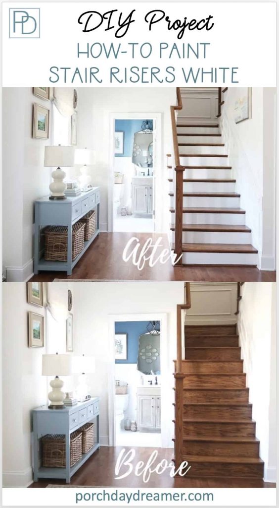 How To Prep And Paint Stained Stairs White Porch Daydreamer