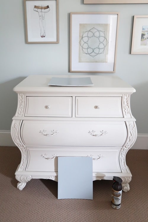 French Blue Paint Nightstand Makeover Porch Daydreamer