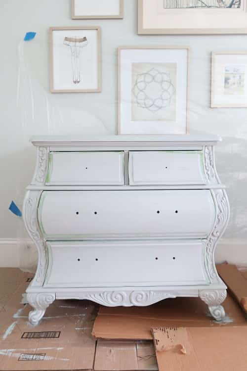French Blue Paint Nightstand Makeover Porch Daydreamer
