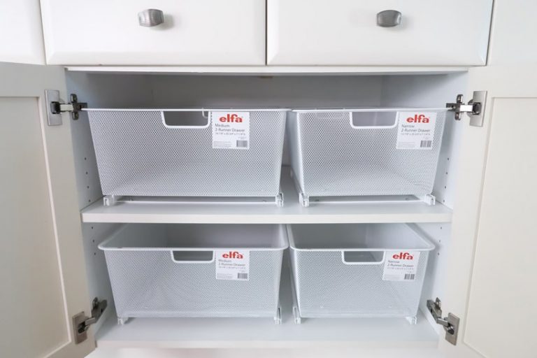 Organize Cabinets with Pull-Out Drawers