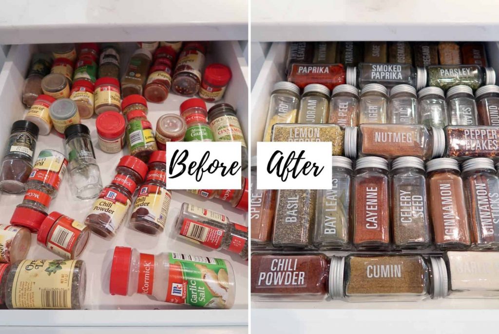 How To Organize Your Spice Cabinet - Through My Front Porch