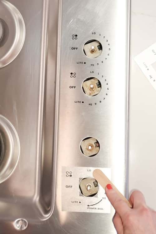 48pc Separate Oven Temp Temperature Symbol Dial Sticker Knob Stove Sticker Label 