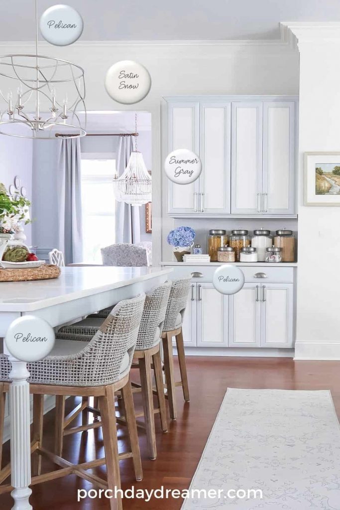 kitchen-pantry-valspar-summer-gray-cabinets-pelican-walls-whole-home-paint-colors