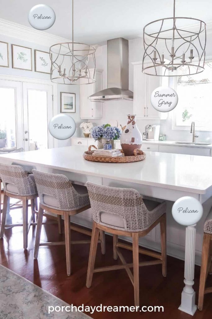kitchen-valspar-summer-gray-cabinets-pelican-walls-whole-home-open-concept-paint-colors