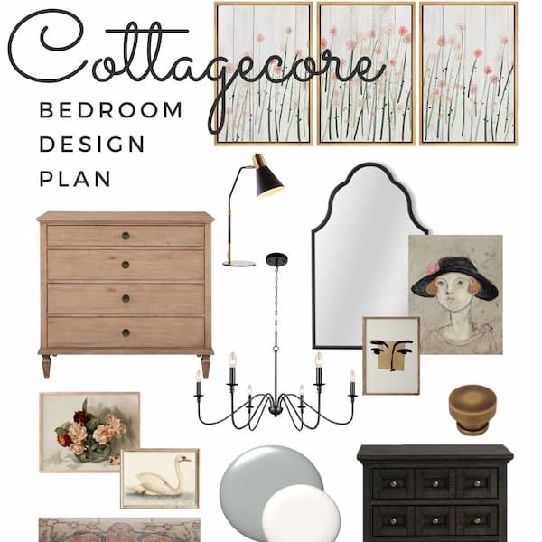 Cottagecore Guest Bedroom Fit for a Queen: Design Plan