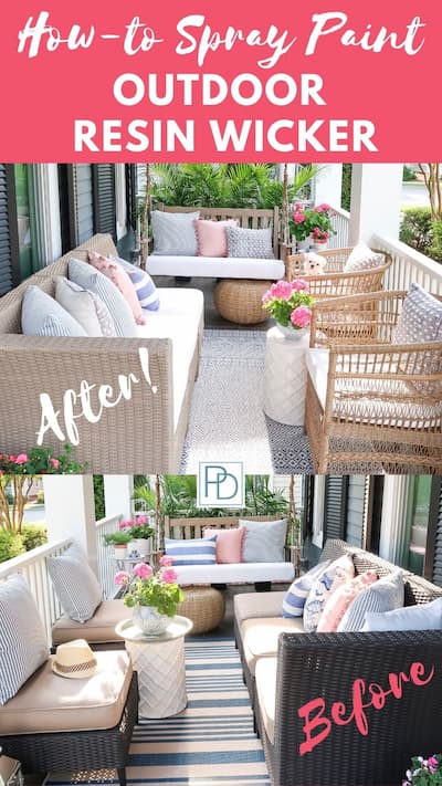 How To Spray Paint Outdoor Resin Wicker Furniture Porch Daydreamer - How To Paint Wicker Outdoor Furniture