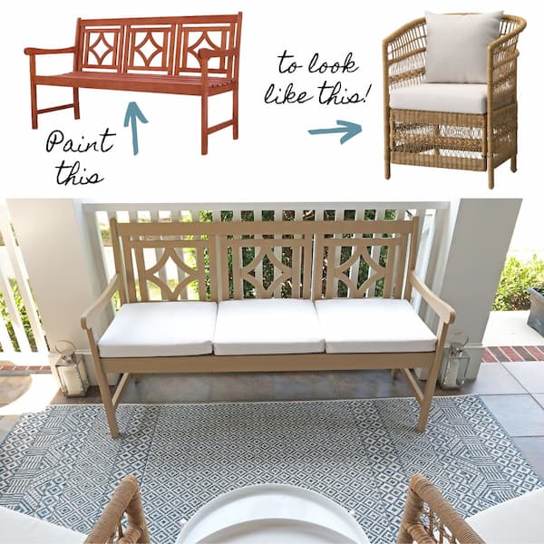 Create a Tan Wicker “Target” Finish with Paint!