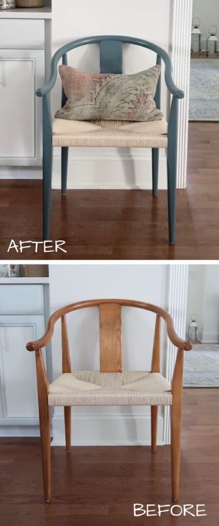 before-after-painted-stained-dining-chair-porch-daydreamer