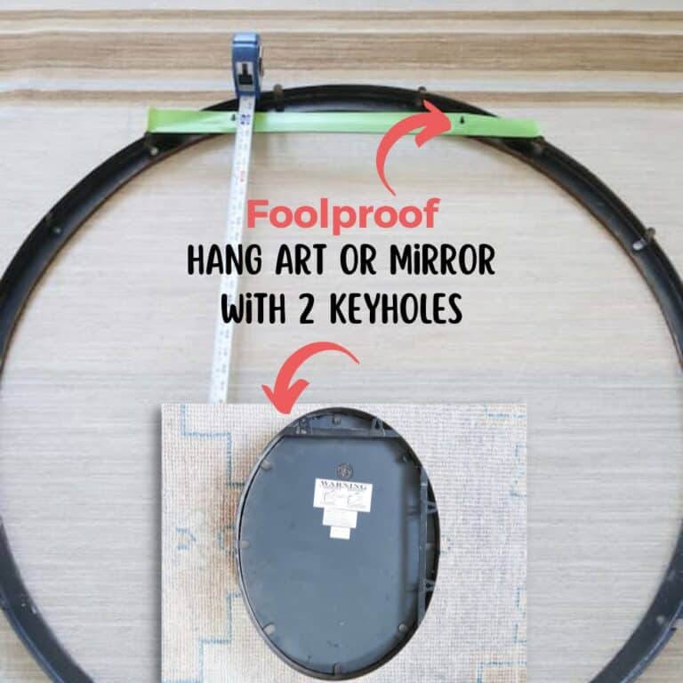 Foolproof! Hang Art or Mirror with 2 Hole Hangers