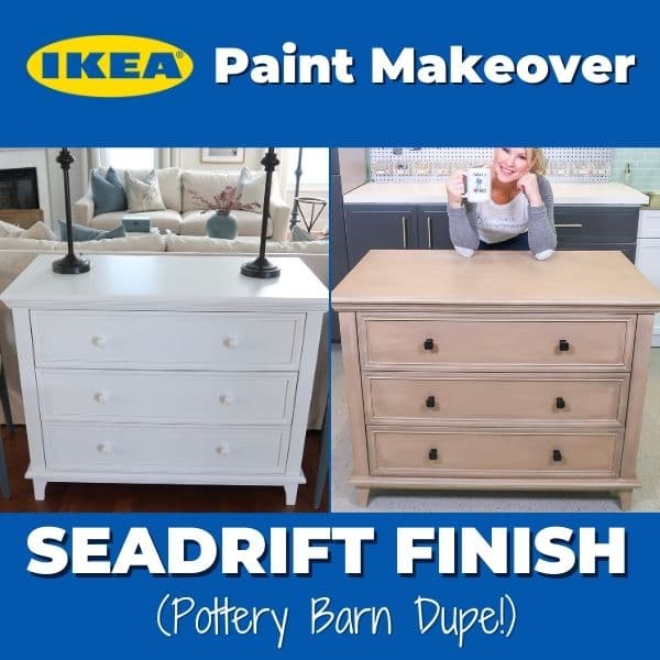 How-to Paint IKEA Furniture the Pottery Barn Seadrift Finish (aka  driftwood)! - Porch Daydreamer