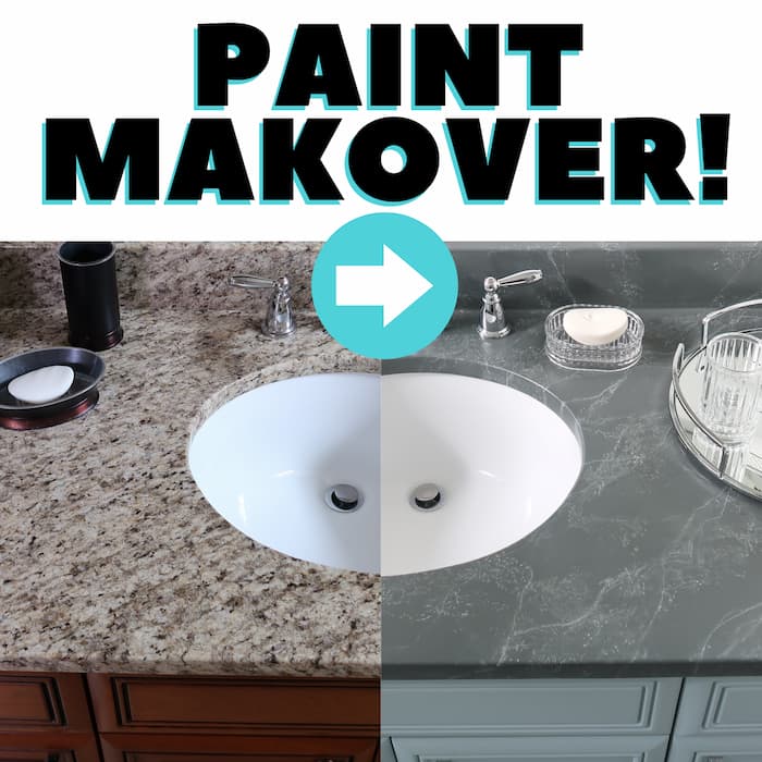 How-to Paint Granite Counters to Look Like Marble