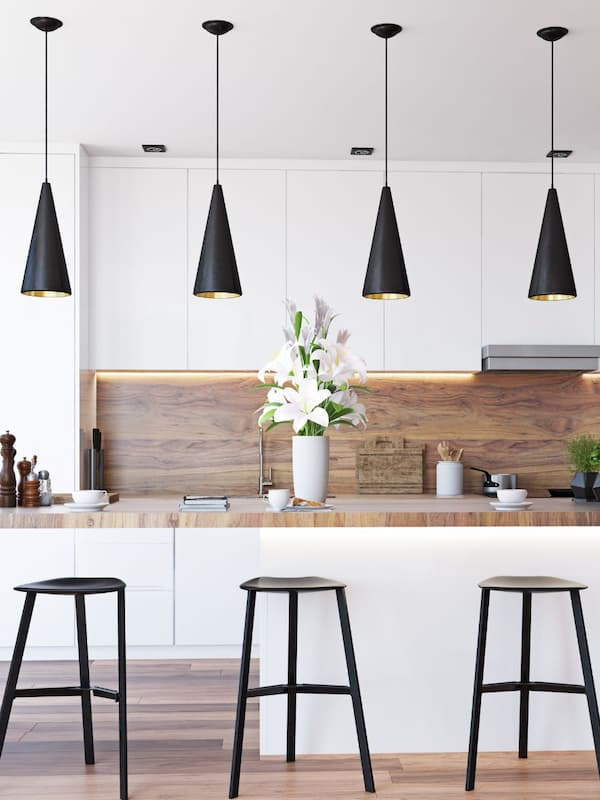 all-white-kitchen-wood-counters-black-accents