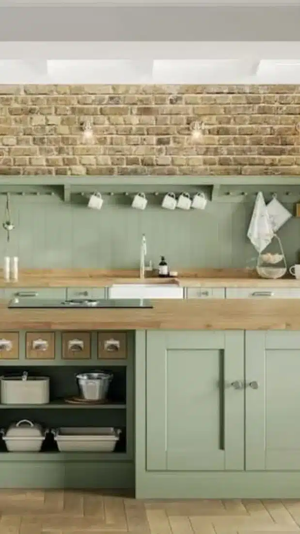 wood-green-cabinet-farmhouse-kitchen